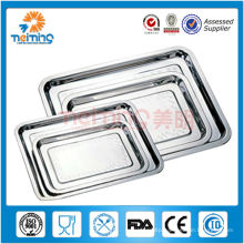 bulk large multy function stainless steel tray